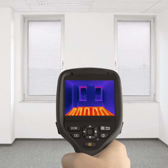 WADE BUILDING SUPPLIERS | THERMAL VISION AID SHOWING COLD SPOTS IN A ROOM