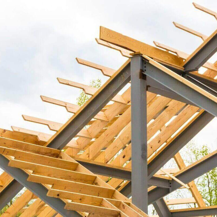 WADE BUILDING SUPPLIES | STEEL LINTELS AND RSJ IN ROOF FRAME COMBINED WITH TIMBER