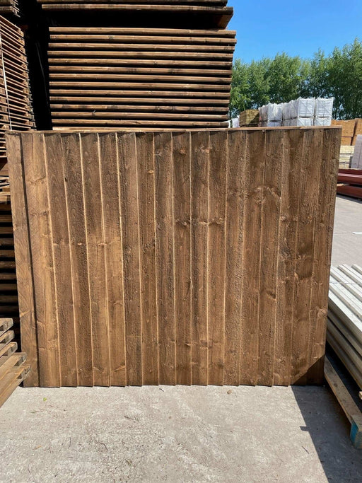Featheredge Fence Panel 6x5ft in stock at Wade Building Supplies' depot in the West Midlands