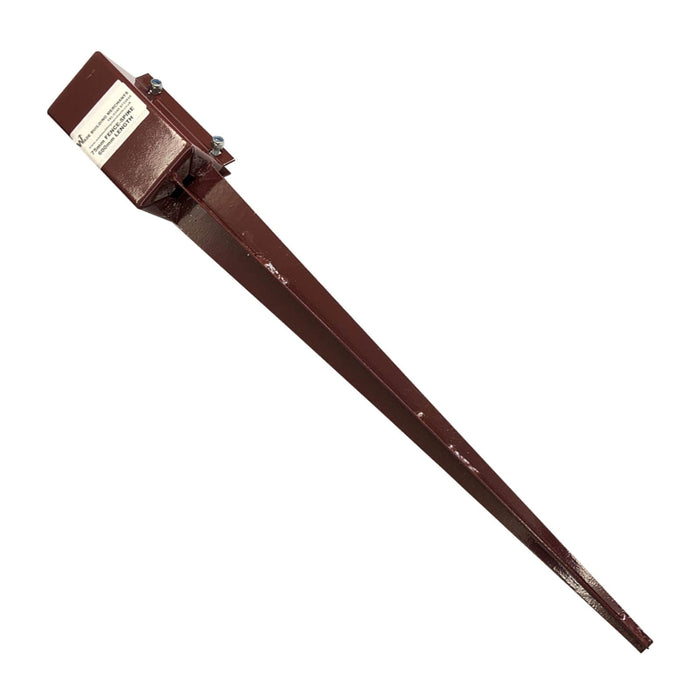 Drive In Fence Post Spike - Bolt Secure - 75x75x600mm - Oxide Red