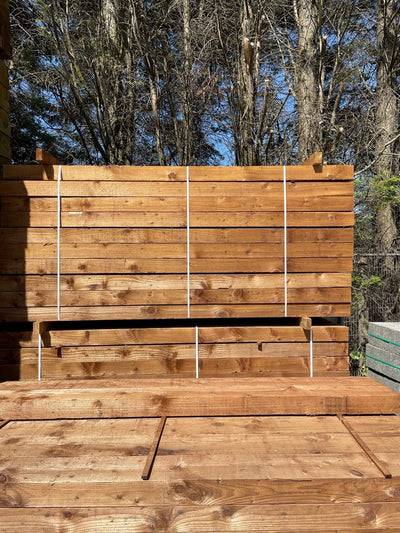 2.4m Brown Treated Garden Sleeper 200 x 100mm