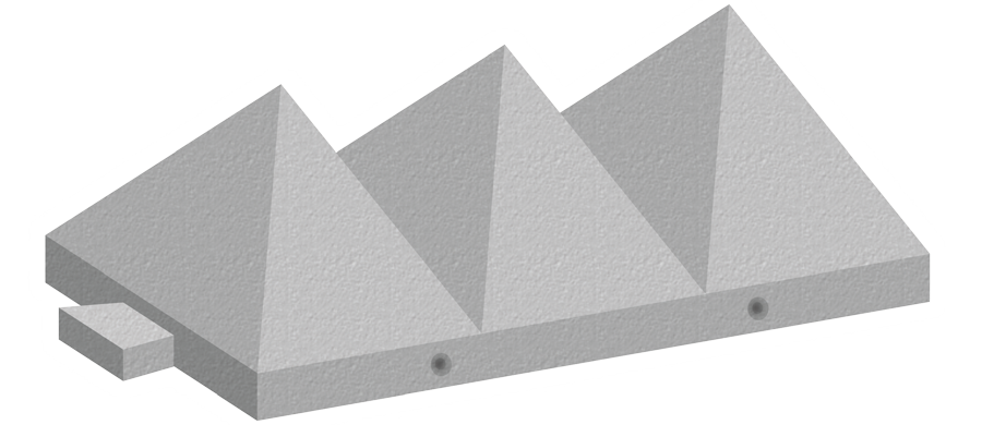 Tank Trap Pyramid Concrete Barrier