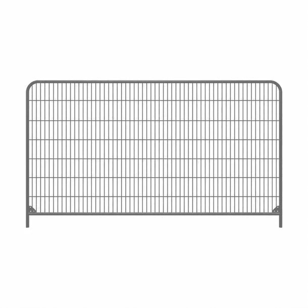 White Anti Climb Round Top Temporary Fence Panel by Wade Fencing
