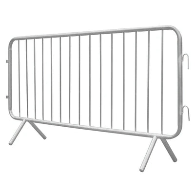 White Crowd Control Barrier Fixed Leg by Wade Fencing