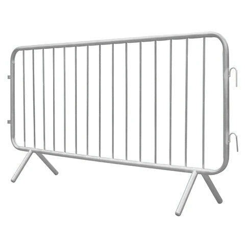 White Crowd Control Barrier Fixed Leg by Wade Fencing