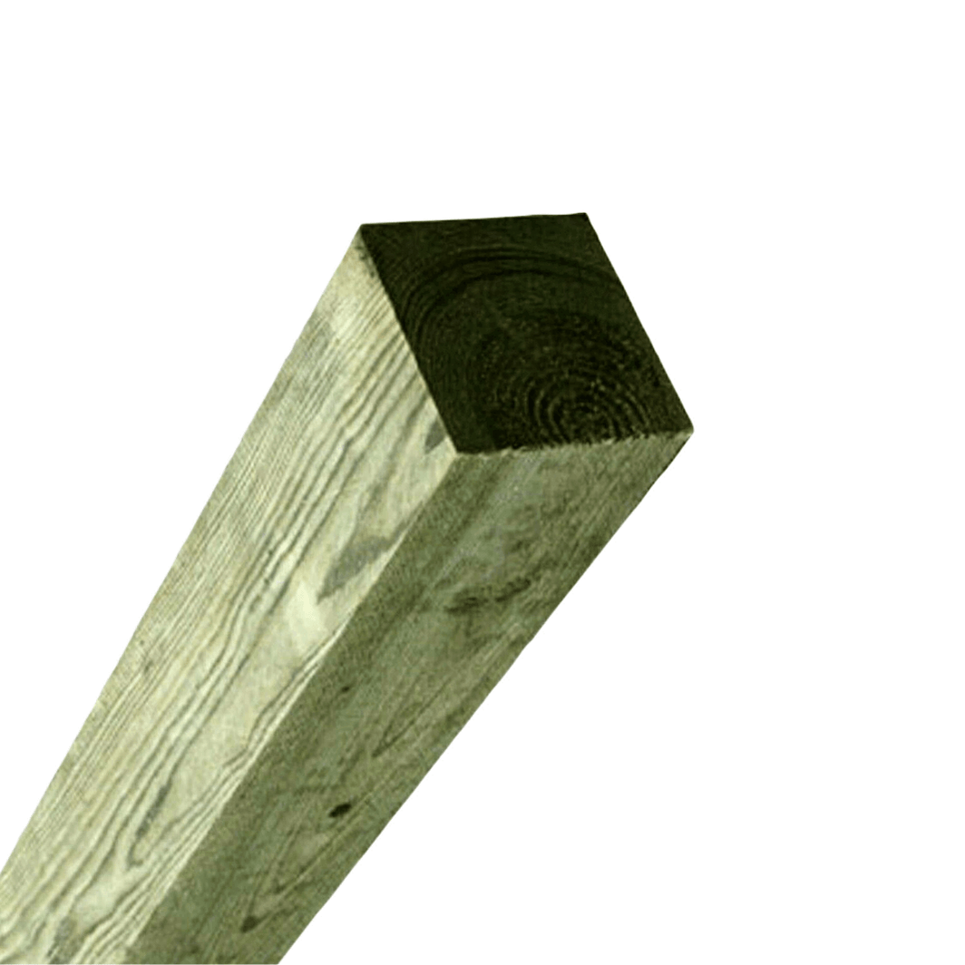 75mm x 75mm x 2.4m Green Treated Wooden Fence Post — Wade Building Supplies