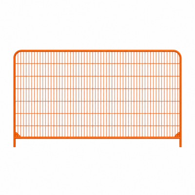 Orange Anti Climb Round Top Temporary Fence Panel by Wade Fencing