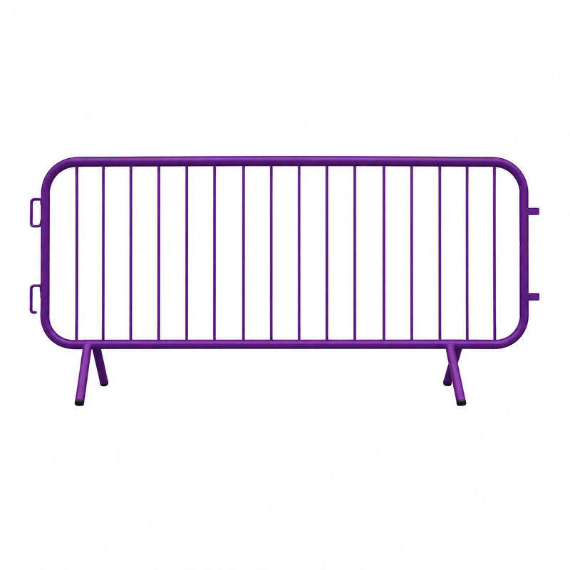 Purple Crowd Control Barrier Fixed Leg by Wade Fencing