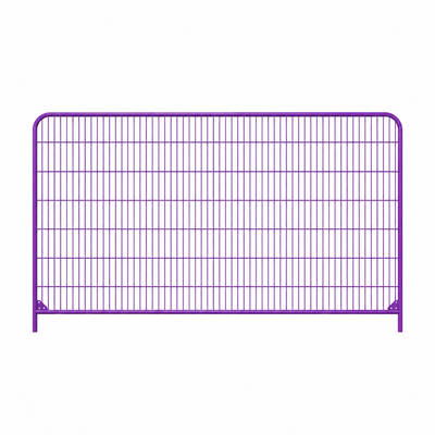 Purple Anti Climb Round Top Temporary Fence Panel by Wade Fencing