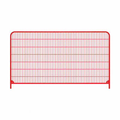 Red Anti Climb Round Top Temporary Fence Panel by Wade Fencing