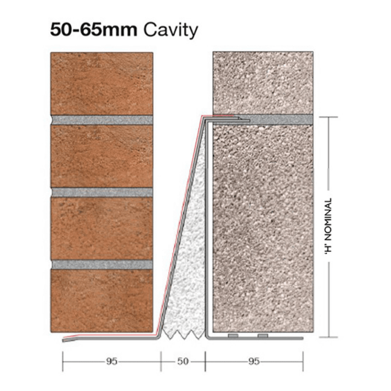 WADE BUILDING SUPPLIES | BIRTLEY HD50 DIAGRAM INSIDE CAVITY WALL