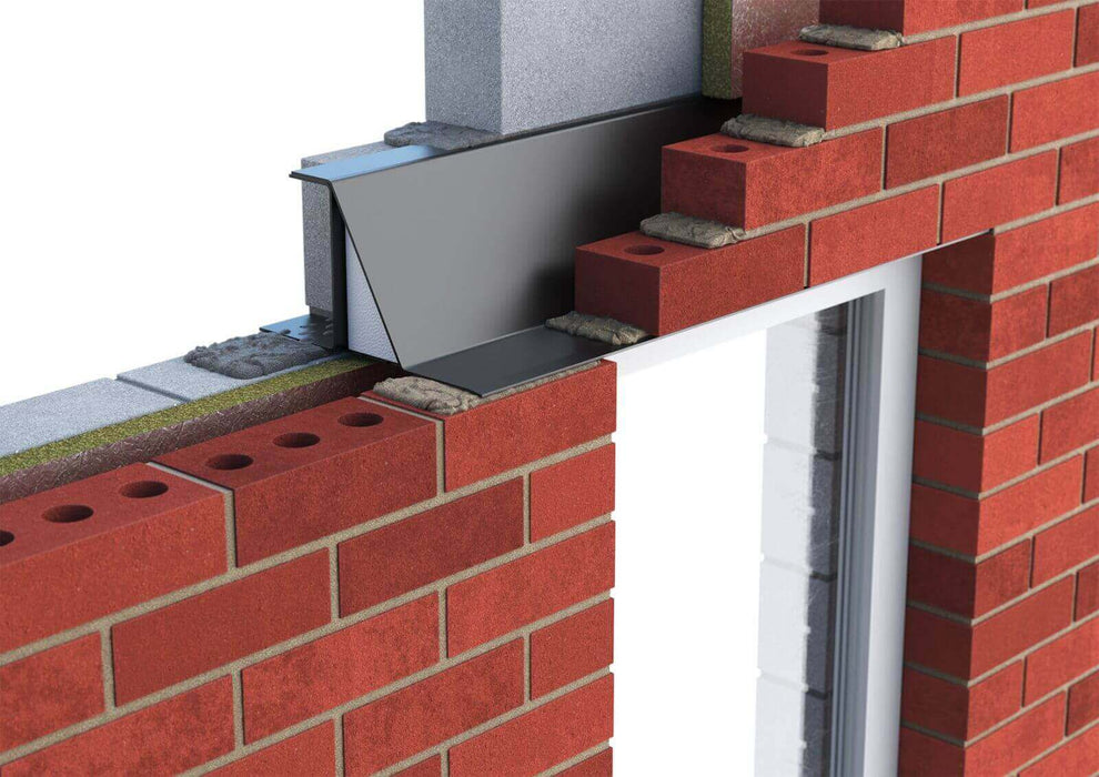 Wade Building Supplies | catnic powder coated lintel placed in cavity wall