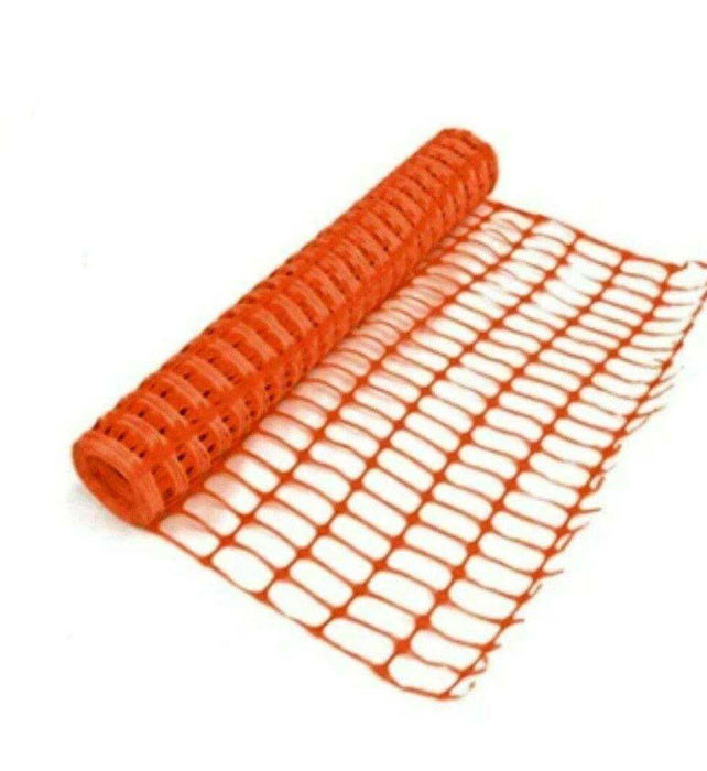 Wade Building Supplies | No Pins Orange Plastic Mesh Barrier Fencing Netting | 1m x 50m | Standard Weight